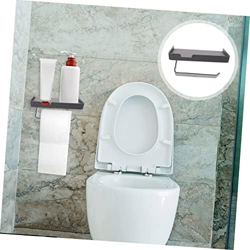GRADENEVE Wall Mount Toilet Paper Holder with Storage Shelf