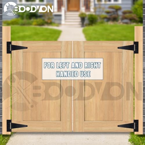 BOODVON 6 Inch T-Strap Gate Hinges 6PackSet