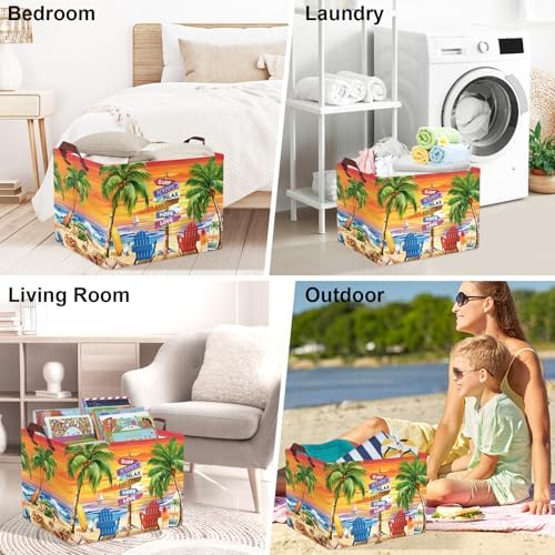 Clastyle Summer Beach Towel Storage Basket 1