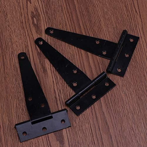 LCARY 12Pcs 4In T Shaped Rustproof Gate Hinges 1
