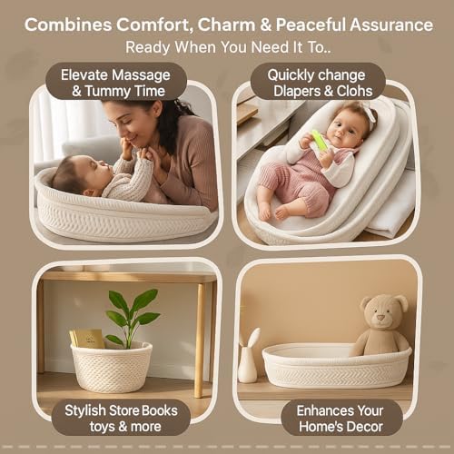 ZEALN LIFE Baby Changing Basket Bundle Beige