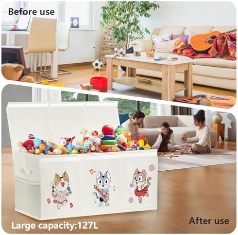VERONLY Extra-Large Toy Box Storage Organizer for Kids