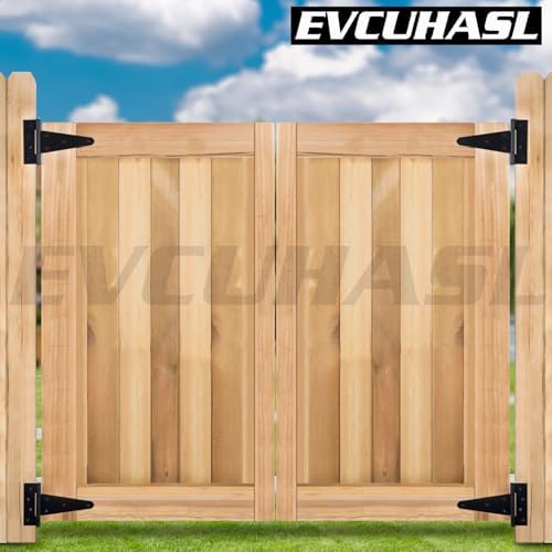 4 Inch T-Strap Gate Hinges 6 Pack Heavy Duty Black Rustproof