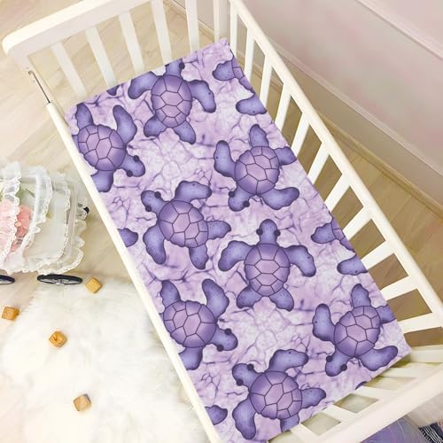 Jihqo Sea Turtle Crib Sheets Pack N Play Set 39 x 27