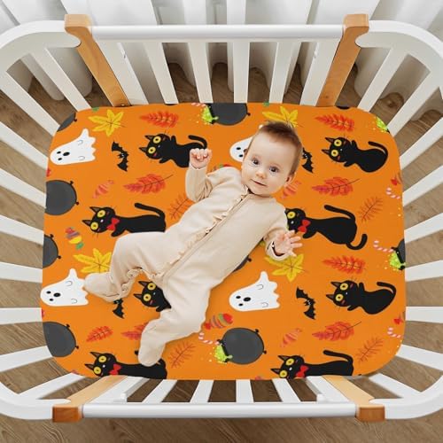 FUGIDOG Halloween Boo Crib Sheet for Baby 1