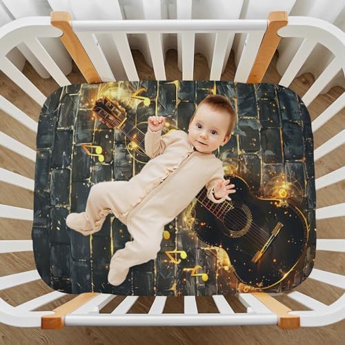 Wassud Black Crib Sheets for Boys Girls 1