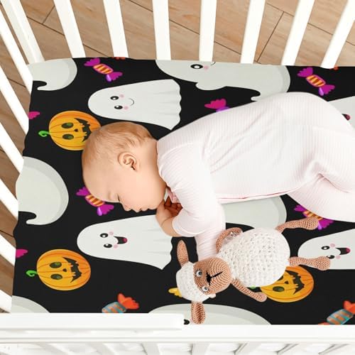 FUGIDOG Halloween Boo Crib Sheets for Baby