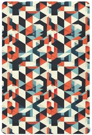 Wassud Geometric Crib Sheets Set for Boys and Girls