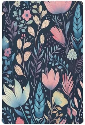 Wassud Floral Crib Sheets Breathable Pack and Play Fitted Baby Sheets