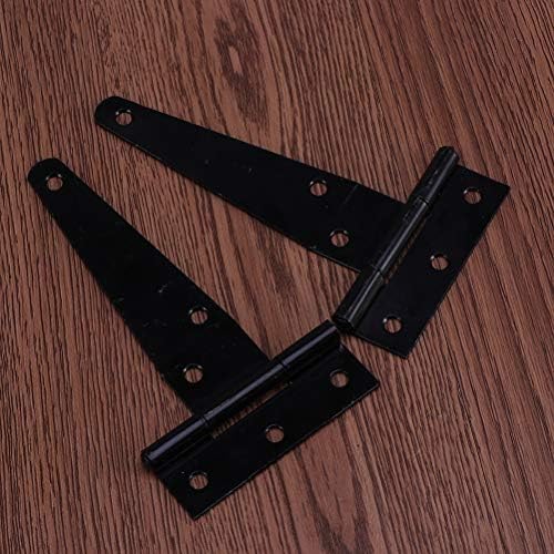 LCARY 12Pcs 4In T Shaped Rustproof Gate Hinges 1