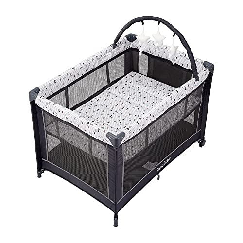 Pamo Babe Portable Playard with Padded Mat and Toy Bar 1