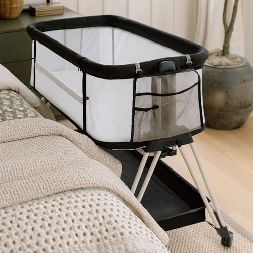 Fodoss Bedside Bassinet with Wheels and Storage Tray