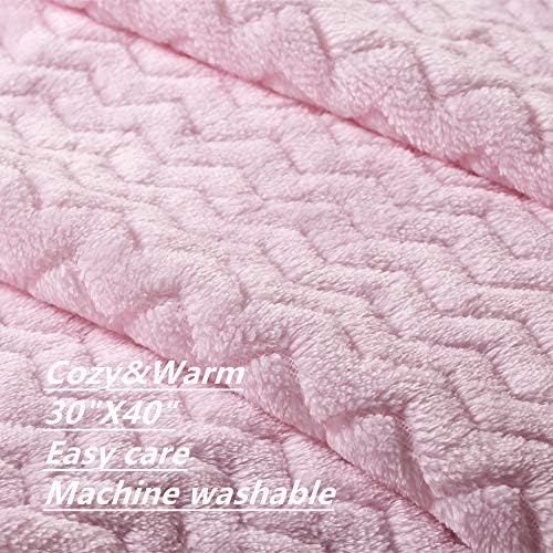 CREVENT 30X40 Soft Baby Blanket - Wave Baby Pink