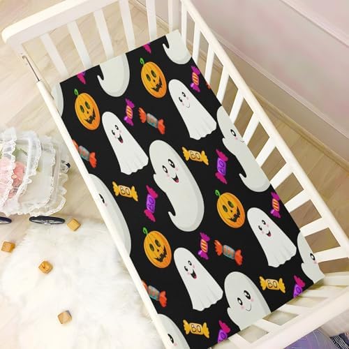 FUGIDOG Halloween Boo Crib Sheets for Baby
