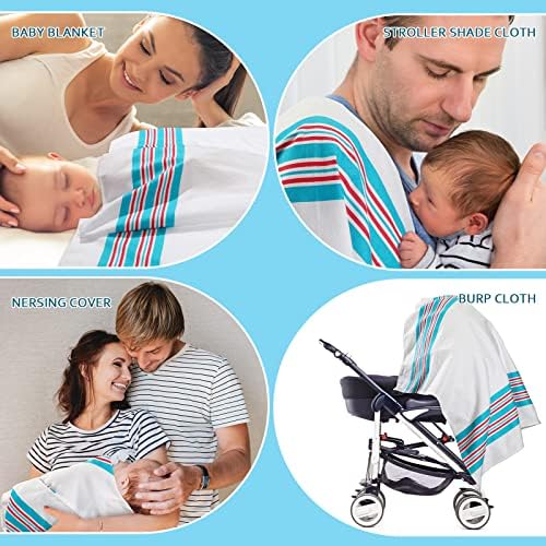 Remerry 8 Pcs Cotton Flannel Swaddling Blankets