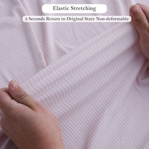 Viviland Jersey Swaddle Blanket 40x30 Inches 2 Pcs Pink Leaf