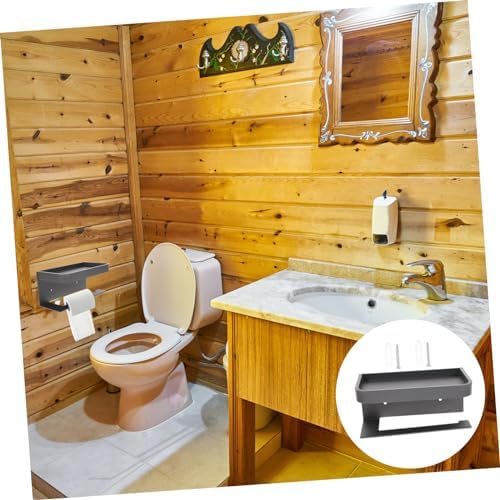 Bathroom Essential Wall Mounted Toilet Paper Holder with Shelf