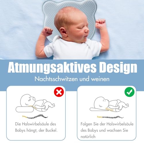 FOBSERD Memory Foam Travel Pillow for Babies