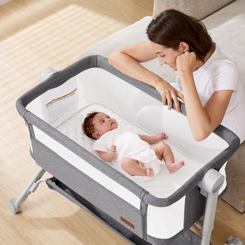 Taylengrow Bassinet Bedside Sleeper - All-Mesh Portable Design