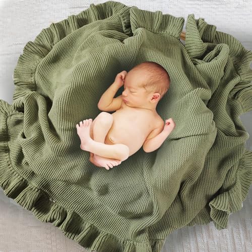 YCHWFF Knit Baby Blanket 40x30 Soft Swaddle Blanket