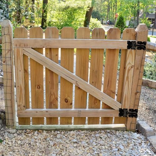 Dreamxiang Non-Weld Self Closing Gate Hinges 4-Pack