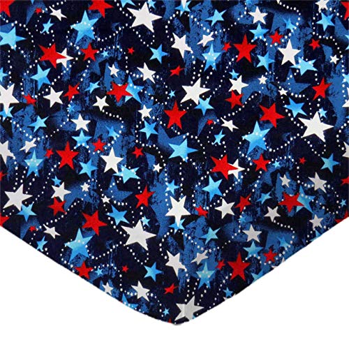 SheetWorld Fitted Cotton Moses Basket Sheet 13x27 Patriotic