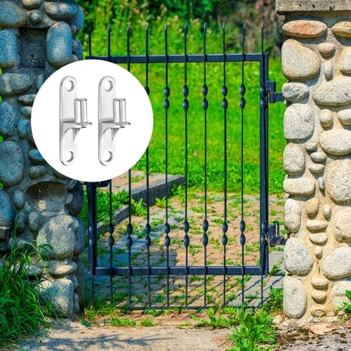 2pcs 304 Stainless Steel Gate Hinges for Fence and Barn Doors